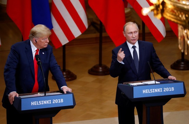 At historic summit, Trump refuses to confront Putin on vote row