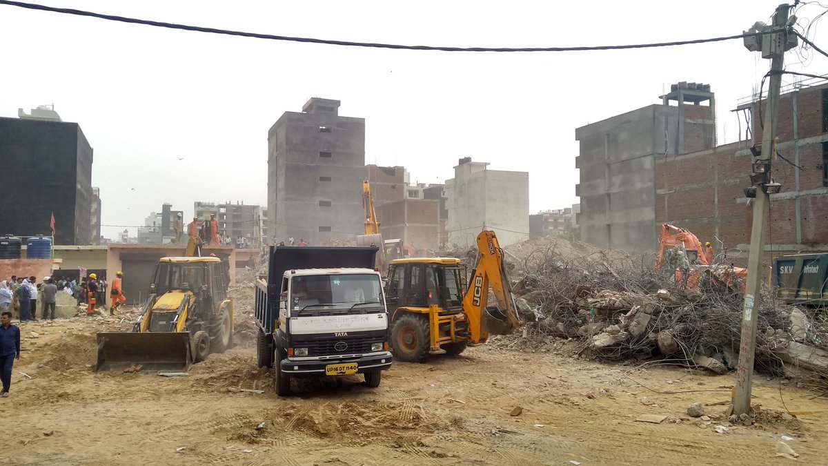 Rescuers enter day 3 at Greater Noida twin-building collapse