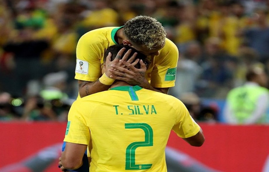 FIFA World Cup 2018: Poulinho and Tiago Silva make sure Brazil reach round of 16