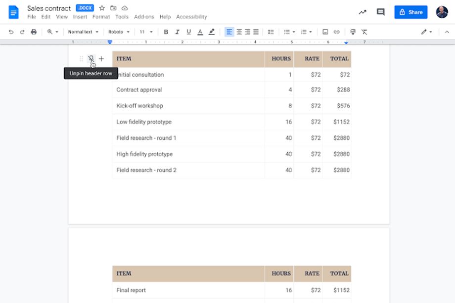 New features make it easier to customize tables in Google Docs | Technology
