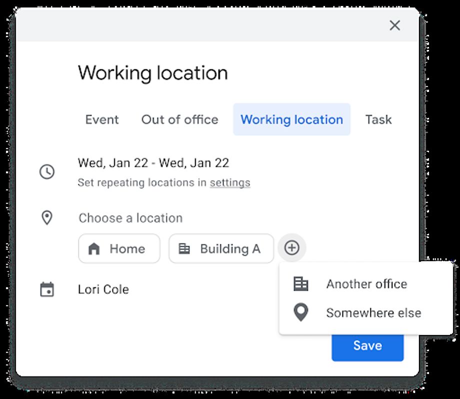 Google Calendar now lets you select a specific office building as your ...
