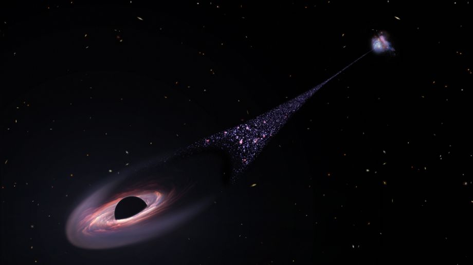 Researchers solve mystery of runaway black hole leaving behind trail of ...