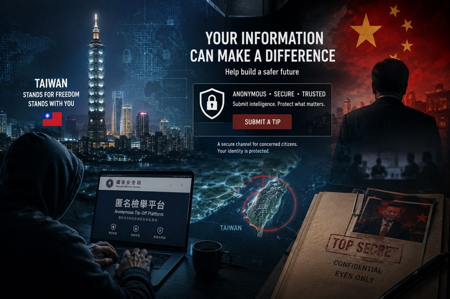 Taiwan Launches Intelligence Submission Website for Chinese Citizens