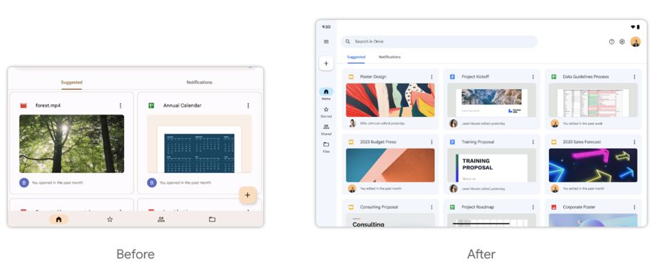 Google enhances Drive mobile experience on Android tablets | Technology