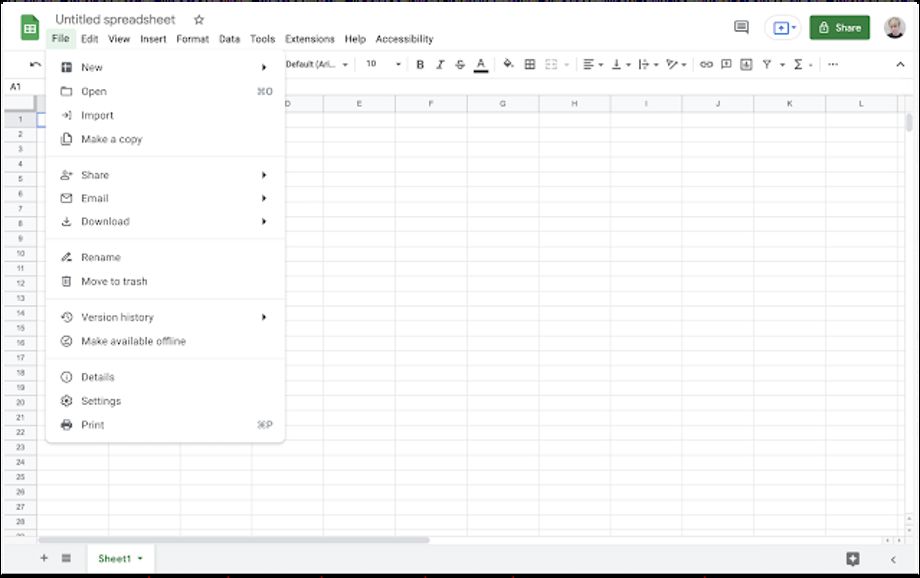 Updated menus in Google Sheets make it easier to locate key features ...