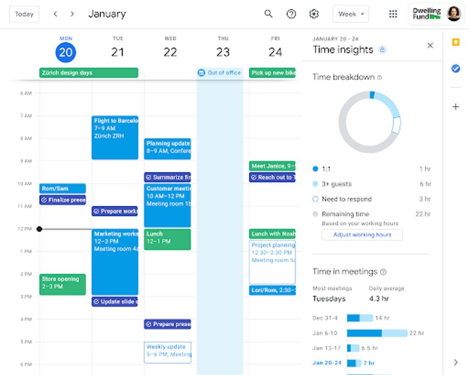 New Time Insights feature in Google Calendar shows how you spend time ...