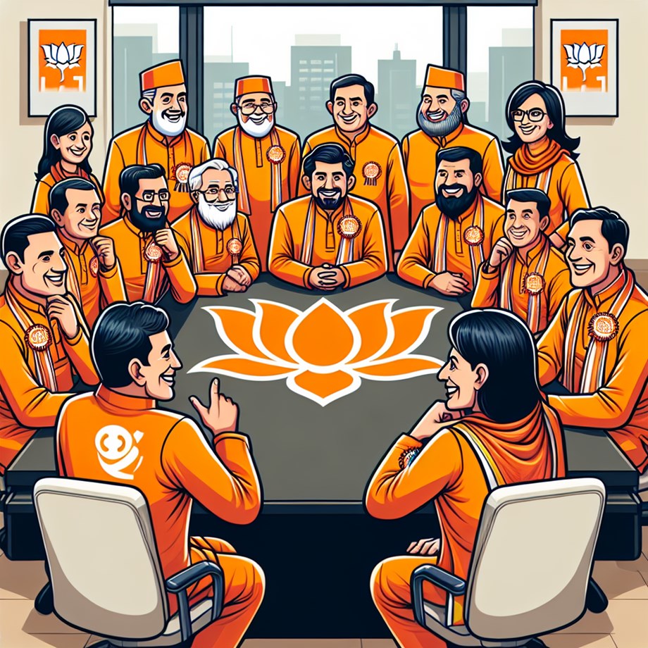 BJP Celebrations in Full Swing as Party Leads All Delhi Seats BJP Celebrations in Full Swing as Party Leads All Delhi Seats