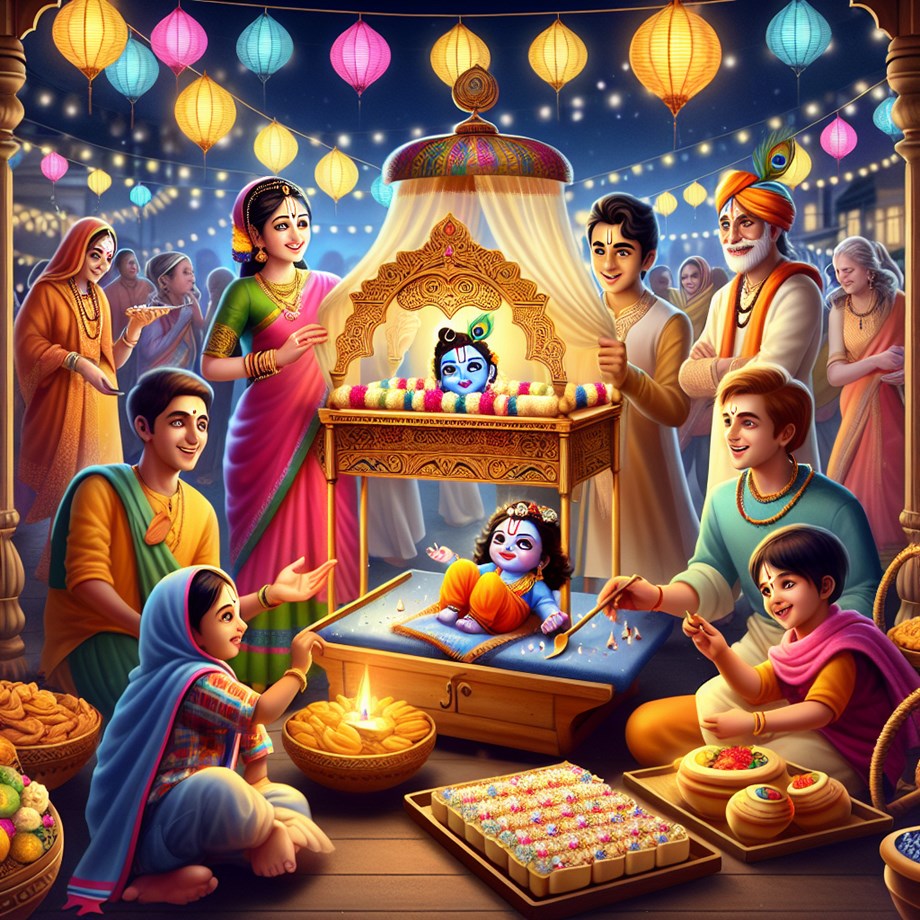 Thousands Celebrate Krishna Janmashtami with Devotion and Joy Thousands Celebrate Krishna Janmashtami with Devotion and Joy