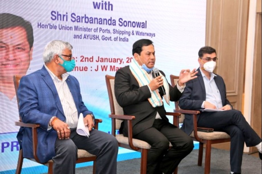 Sonowal interacts with stakeholders of shipping industry of Kolkata and Haldia port Sonowal interacts with stakeholders of shipping industry of Kolkata and Haldia port