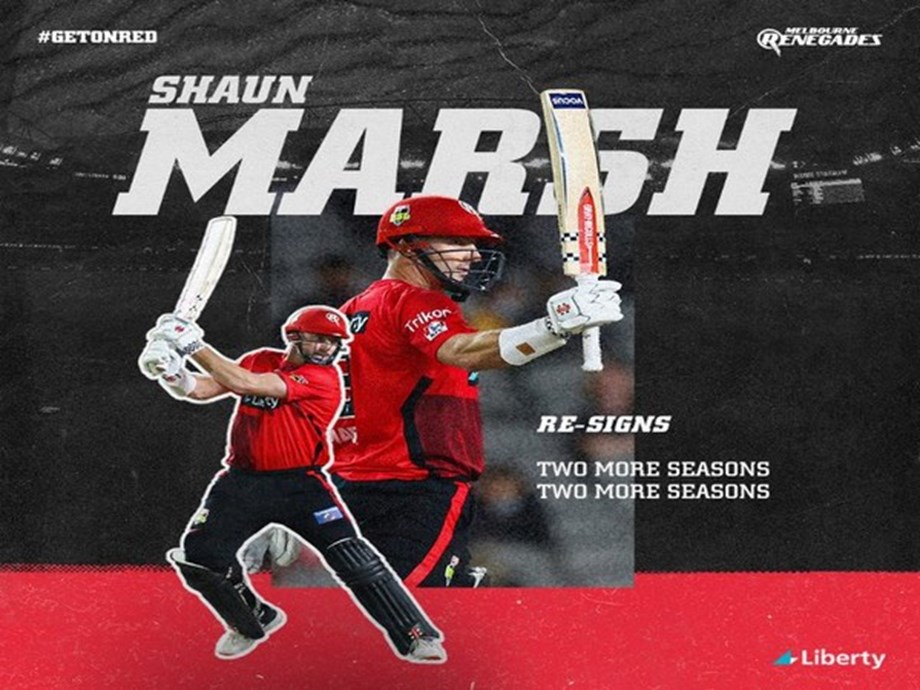 BBL: Shaun Marsh re-signs with Melbourne Renegades BBL: Shaun Marsh re-signs with Melbourne Renegades
