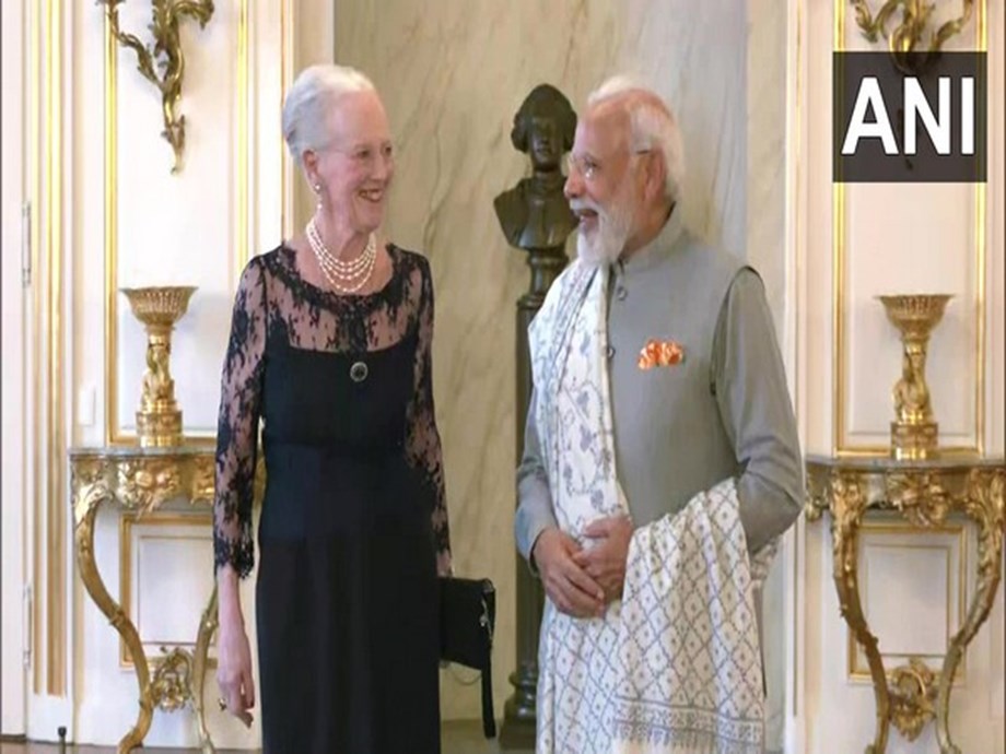 PM Modi meets Queen of Denmark Margrethe II at her palace PM Modi meets Queen of Denmark Margrethe II at her palace