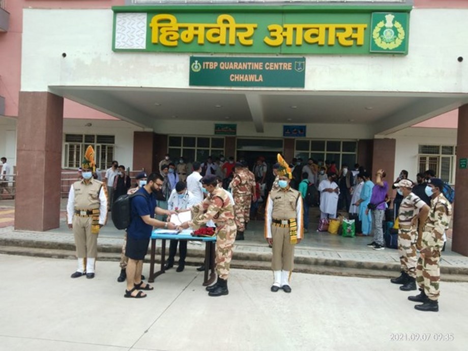 Delhi: 78 people evacuated from Afghanistan complete 14-day quarantine at ITBP camp Delhi: 78 people evacuated from Afghanistan complete 14-day quarantine at ITBP camp