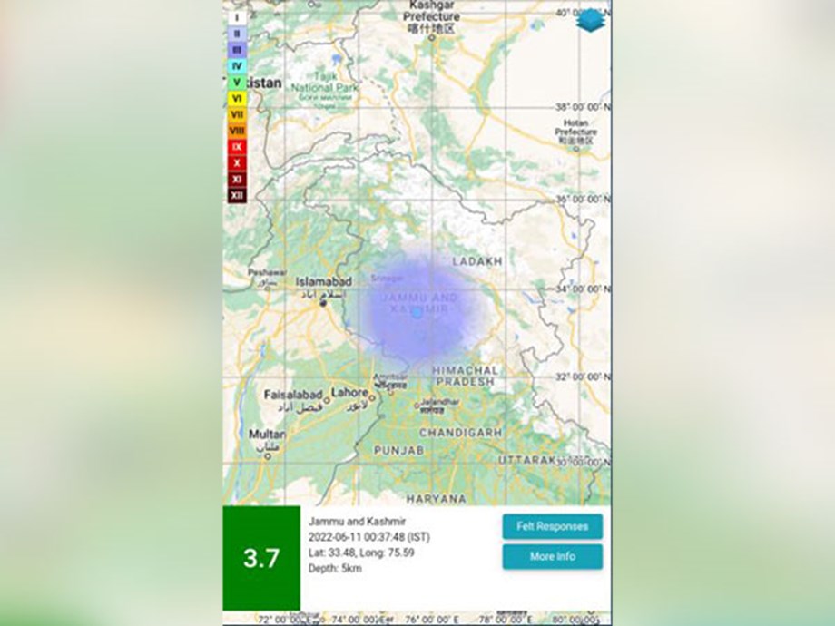Earthquake of 3.7 magnitude strikes J-K near Pahalgam Earthquake of 3.7 magnitude strikes J-K near Pahalgam
