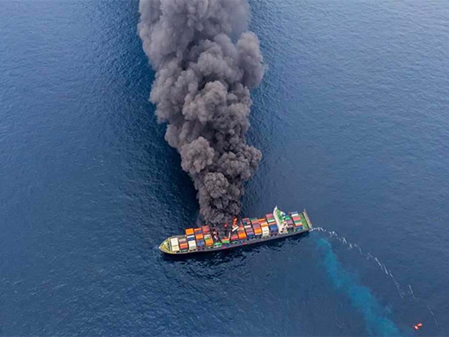 ICG Battles Blazing Waters: Salvage Efforts Intensify on Burning Vessel ICG Battles Blazing Waters: Salvage Efforts Intensify on Burning Vessel