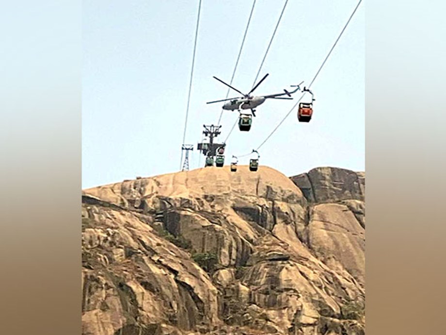 Jharkhand: IAF rescues 35 people stranded in Deoghar cable car accident Jharkhand: IAF rescues 35 people stranded in Deoghar cable car accident