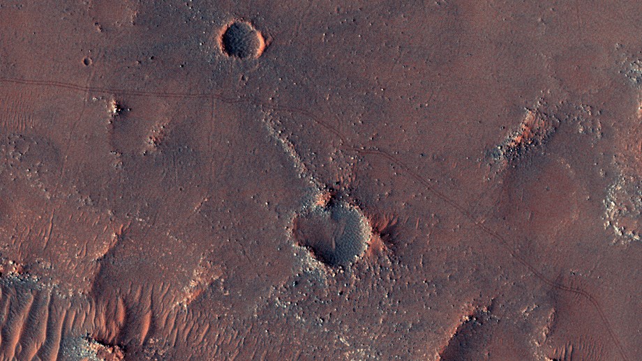 NASA's HiRISE camera captures tracks left by Perseverance Mars rover ...