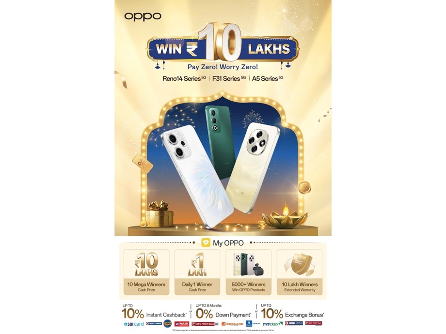 OPPO India Launches Festive Sale: Pay 0, Worry 0, Win ₹10 Lakh OPPO India Launches Festive Sale: Pay 0, Worry 0, Win ₹10 Lakh