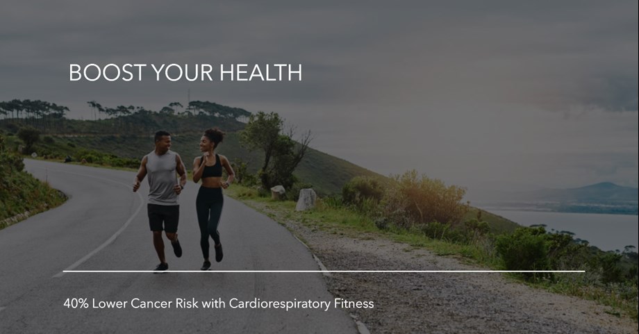 Boost Your Health: 40% Lower Cancer Risk with Cardiorespiratory Fitness Boost Your Health: 40% Lower Cancer Risk with Cardiorespiratory Fitness