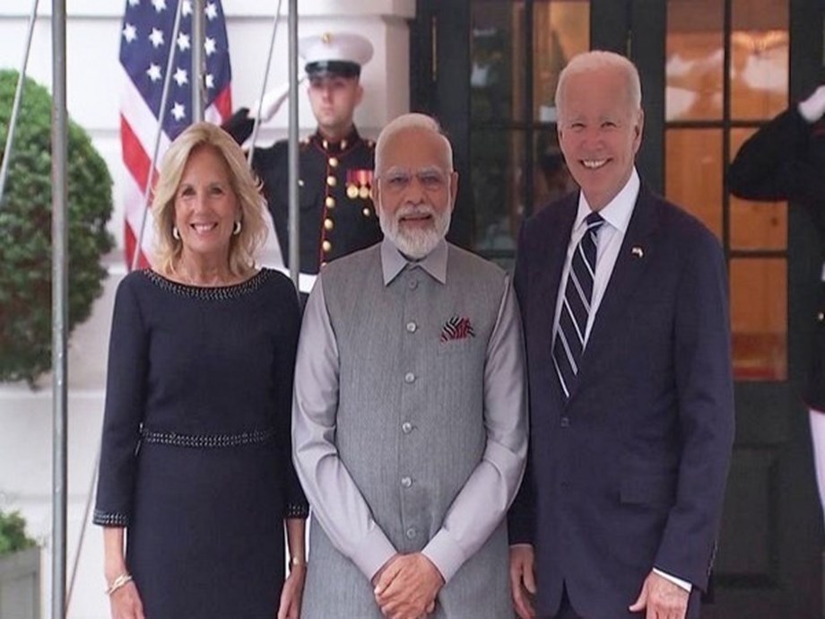 Joe Biden, First Lady Jill Biden welcome PM Modi at White House Joe Biden, First Lady Jill Biden welcome PM Modi at White House