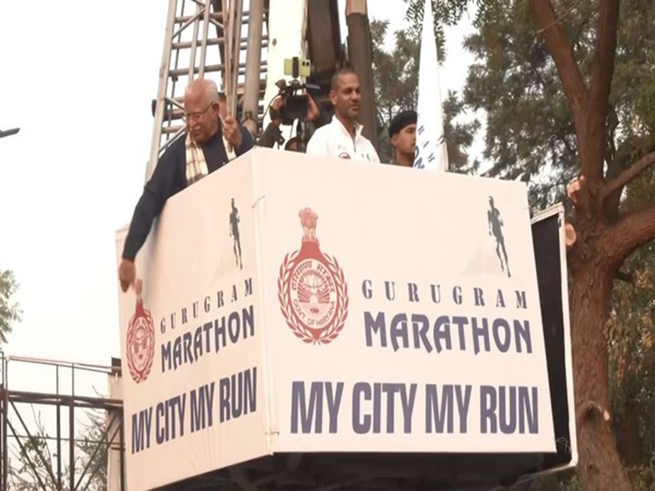 Haryana CM Manohar Lal Khattar, India batter Shikhar Dhawan flag off Gurugram Marathon 2024 Haryana CM Manohar Lal Khattar, India batter Shikhar Dhawan flag off Gurugram Marathon 2024