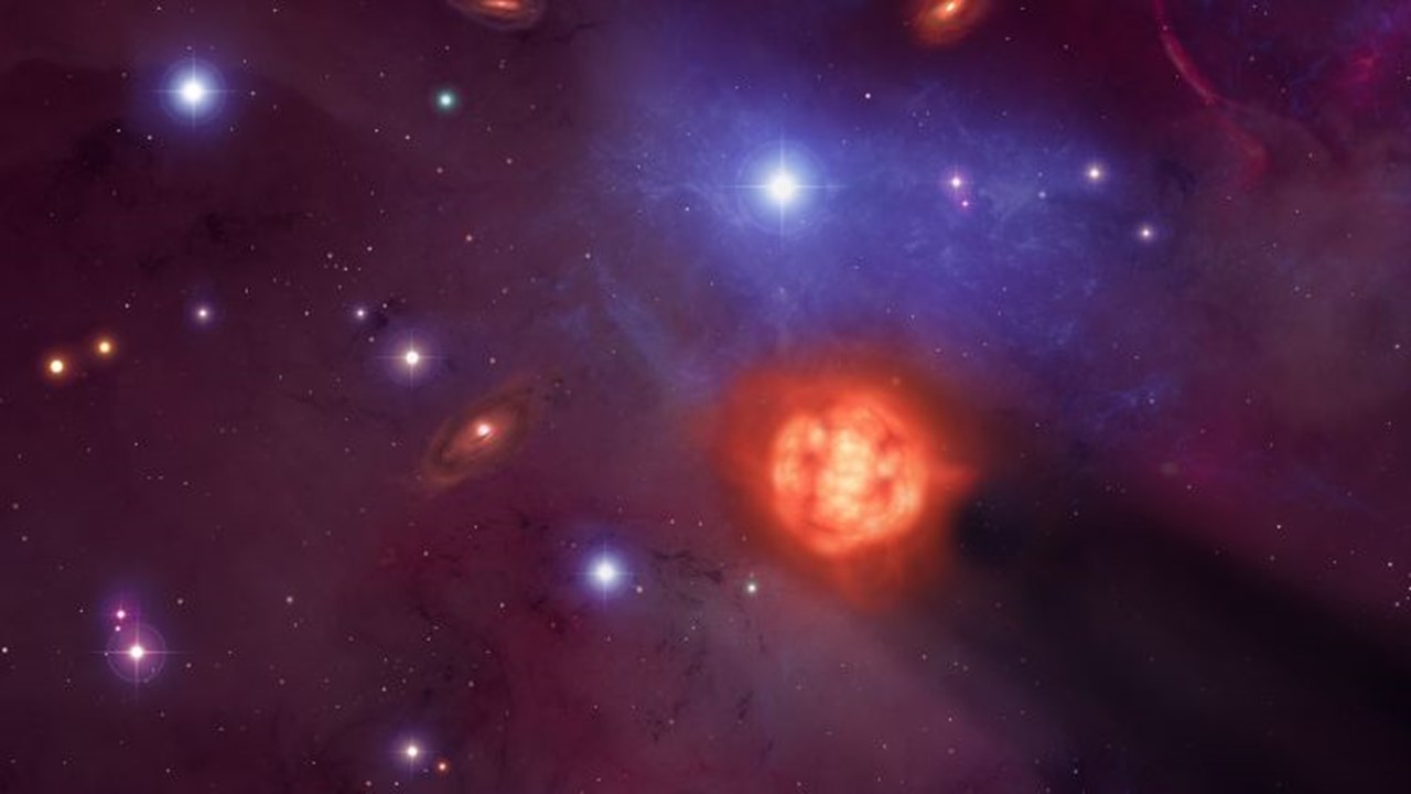 Los astrónomos detectan la superposición de una estrella AGB retirada en una región joven de formación estelar