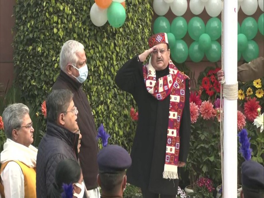 73rd Republic Day: JP Nadda unfurls national flag at BJP headquarters 73rd Republic Day: JP Nadda unfurls national flag at BJP headquarters