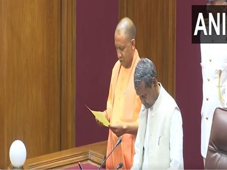 CM Yogi Adityanath takes oath as MLA in UP Legislative Assembly CM Yogi Adityanath takes oath as MLA in UP Legislative Assembly
