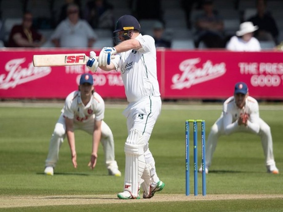 Paul Stirling century, Lorcan Tucker 97 provides Ireland 76 lead against Essex Paul Stirling century, Lorcan Tucker 97 provides Ireland 76 lead against Essex